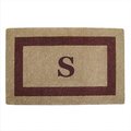Nedia Home Nedia Home 02083S Single Picture - Brown Frame 30 x 48 In. Heavy Duty Coir Doormat - Monogrammed S O2083S